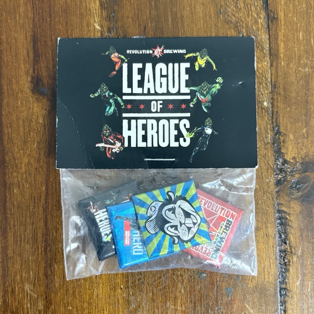 League Of Heroes Revolution Brewing Pins C2E2 Chicago Comic Expo